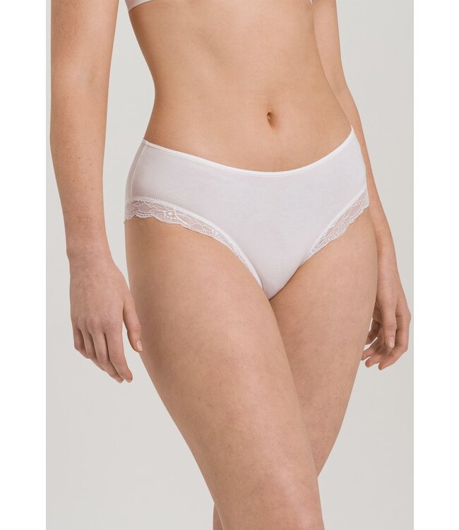 Hanro Cotton Lace Midi Brief White (072437)