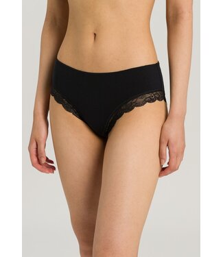 Hanro Cotton Lace Midi Brief Black (SALE)