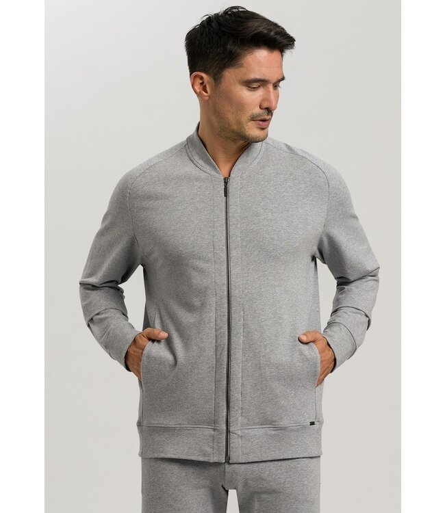 Hanro Leisure Jacket Grey Melange (075076)