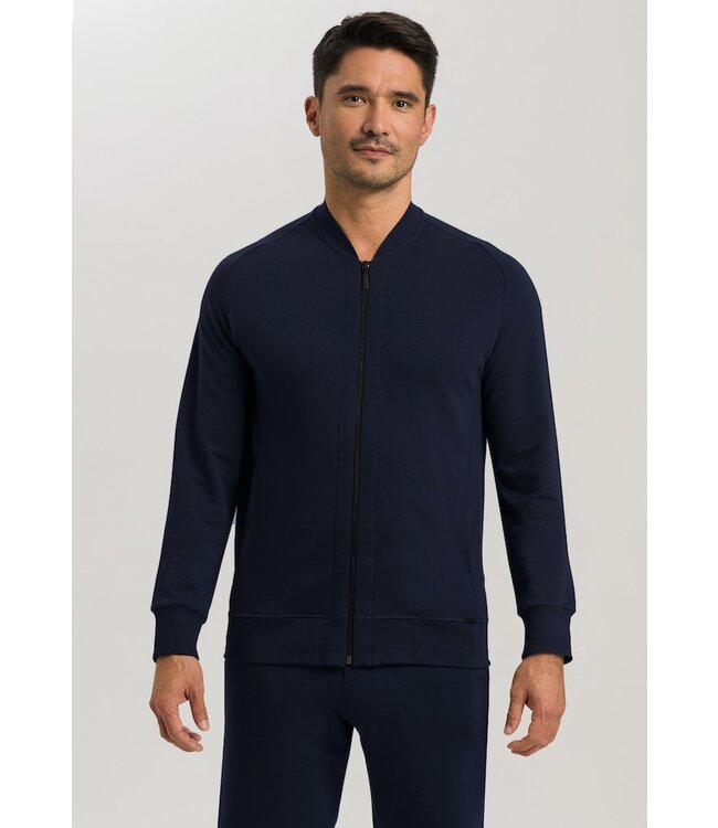 Hanro Leisure Jacket Black Iris (075076)