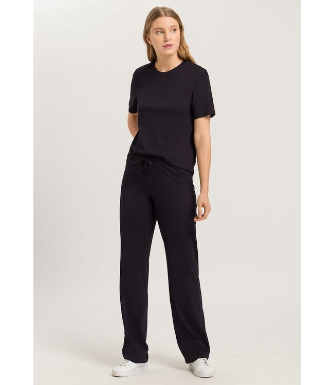 Hanro Natural Short Sleeve Shirt Black (078662)