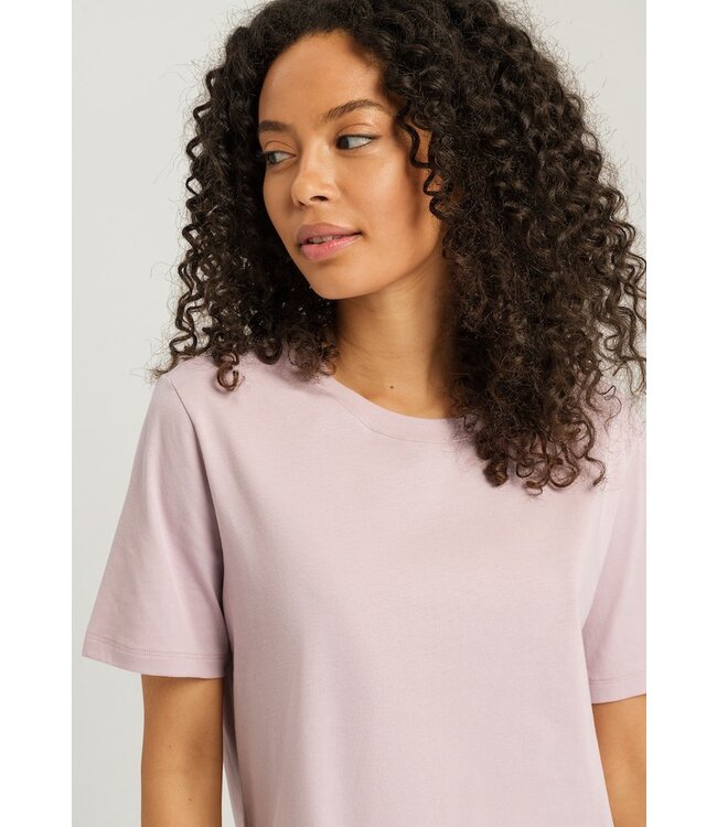 Hanro Natural Short Sleeve Shirt Crepe Pink (078662)