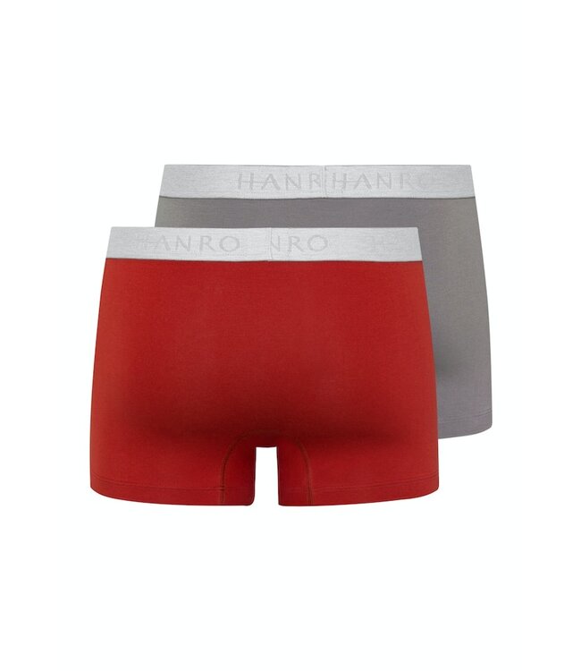 Hanro Cotton Essentials Pants 2-Pack Red Ochre/Fresh Grey (073078)