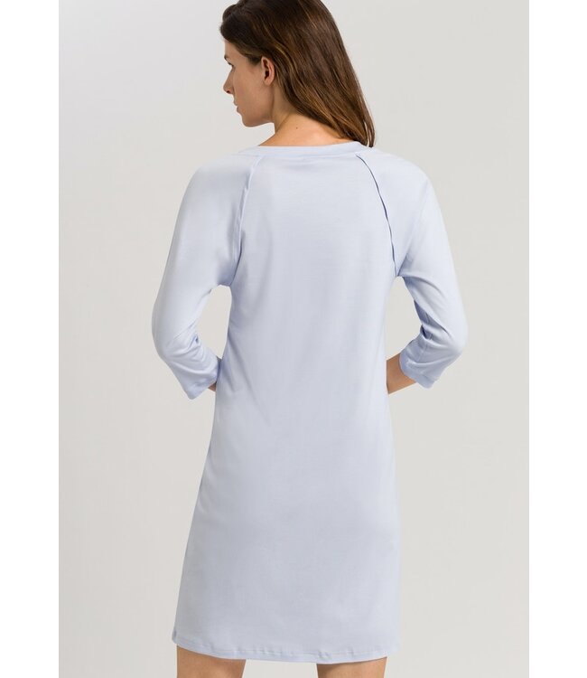 Hanro Pure Essence 3/4 Sleeved Nightdress Blue Glow (077948)