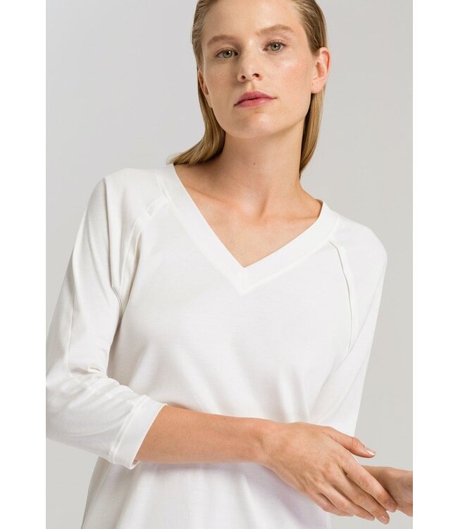 Hanro Pure Essence 3/4 Sleeved Nightdress Off White (077948)