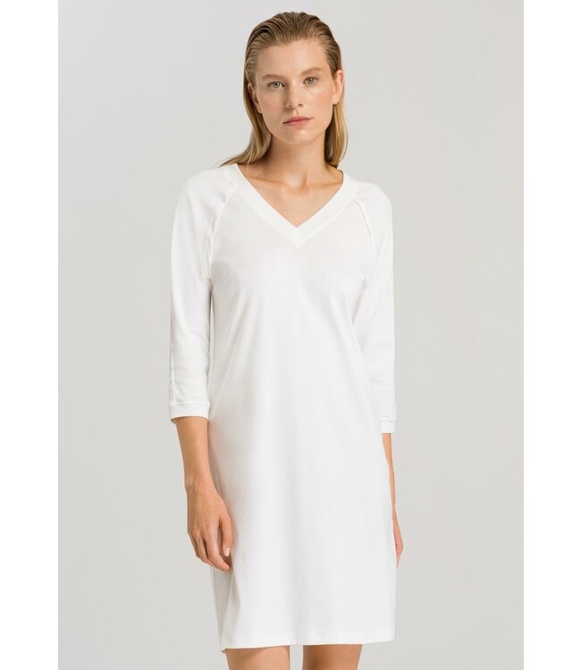 Pure Essence 3/4 Sleeved Nightdress Off White