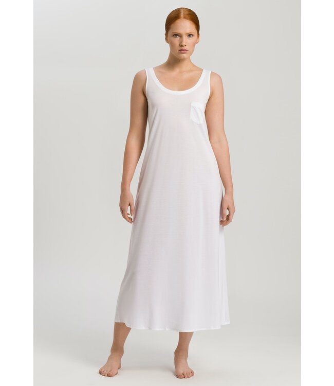 Hanro Cotton Deluxe Sleeveless Nightdress White (077951)