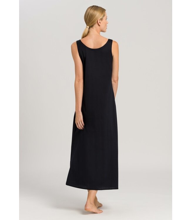 Hanro Cotton Deluxe Sleeveless Nightdress Black (077951)