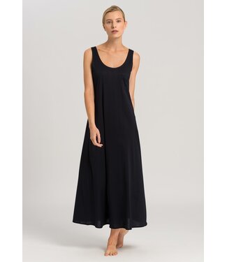 Hanro Cotton Deluxe Sleeveless Nightdress Black