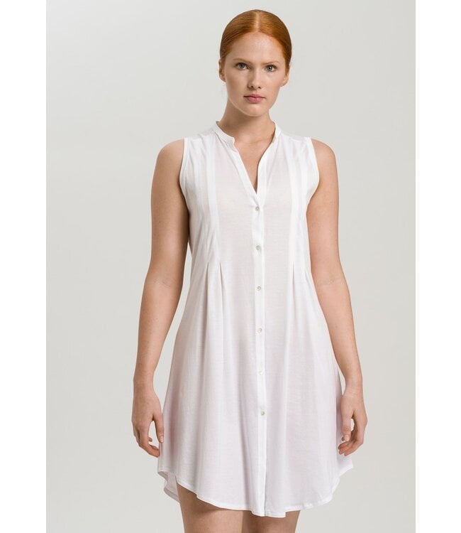 Cotton Deluxe Sleeveless Nightdress White