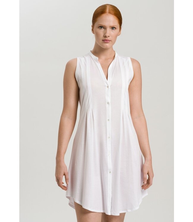 Hanro Cotton Deluxe Sleeveless Nightdress White (LAST ITEMS)