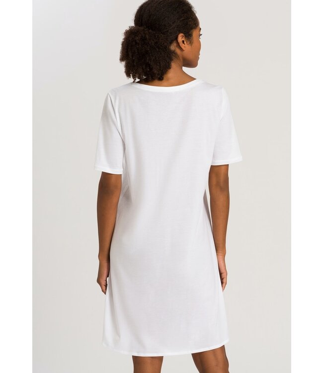Cotton Deluxe Short Sleeve Nightdress White  (077953)