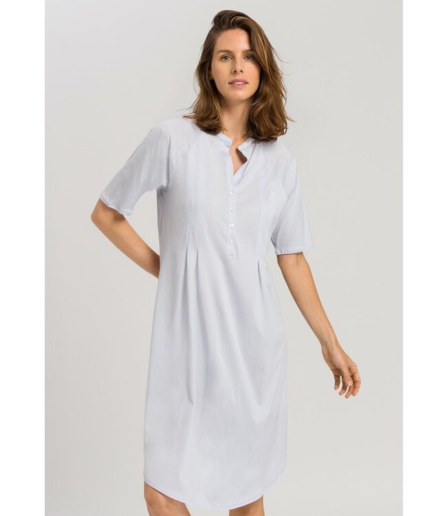 Cotton Deluxe Short Sleeve Nightdress Blue Glow (077954)