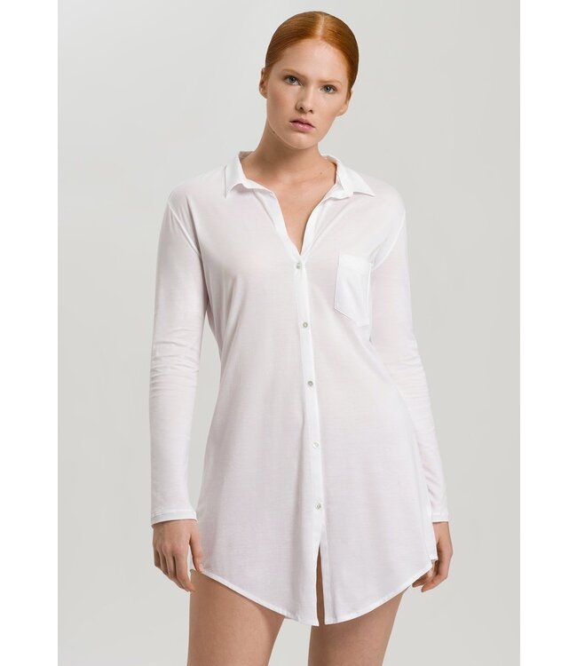 Hanro Cotton Deluxe Nightshirt Carry White