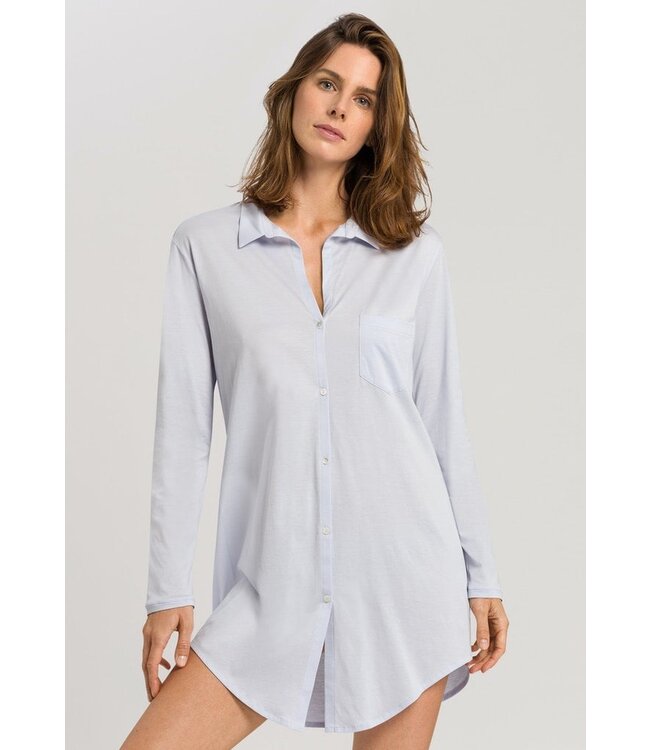 Hanro Cotton Deluxe Nightshirt Carry Blue Glow