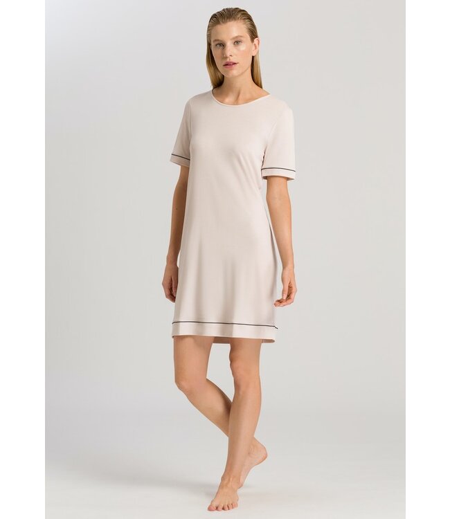 Hanro Natural Comfort Short Sleeve Nightdress Almond (077963)