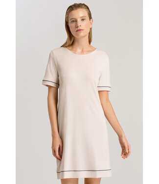 Hanro Natural Comfort Short Sleeve Nightdress Almond