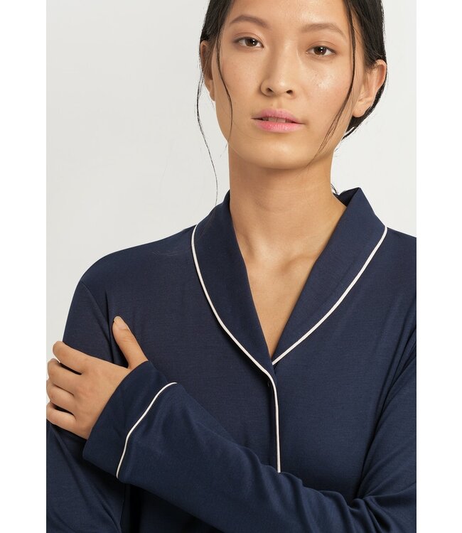 Natural Comfort Long Sleeve Nightdress Deep Navy (077964)
