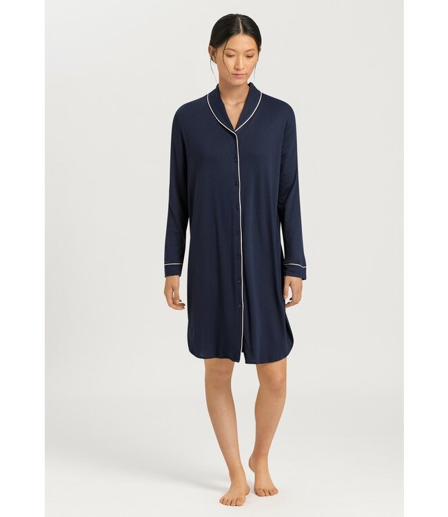 Natural Comfort Long Sleeve Nightdress Deep Navy (077964)