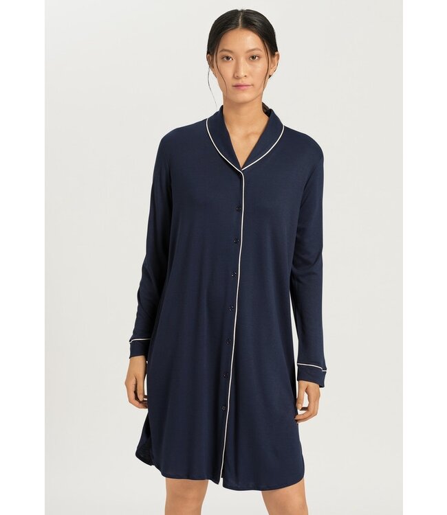 Natural Comfort Long Sleeve Nightdress Deep Navy (077964)