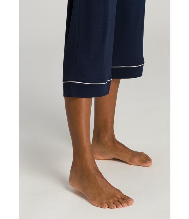 Hanro Natural Comfort Crop Pajama Deep Navy (077965)