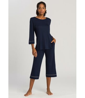 Hanro Natural Comfort Crop Pajama Deep Navy (LAST ITEMS)