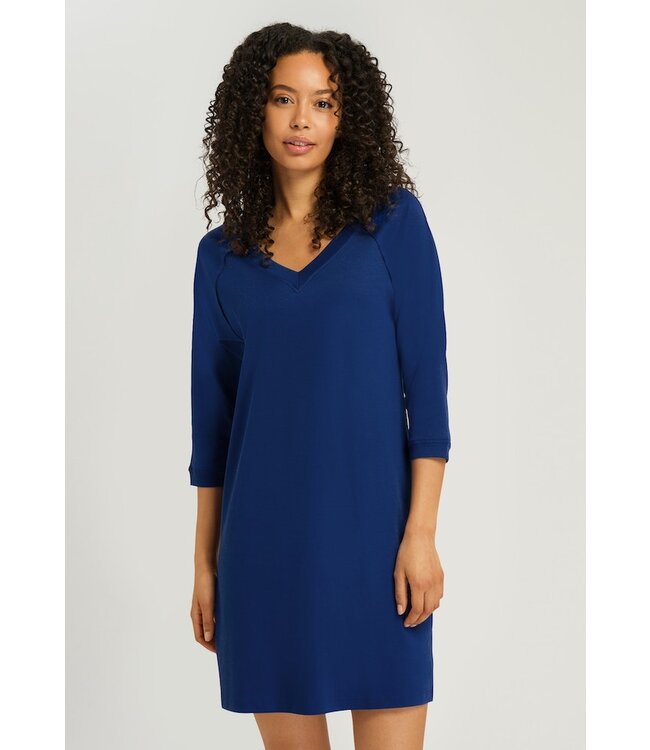 Pure Essence 3/4 Sleeved Nightdress Deep Indigo