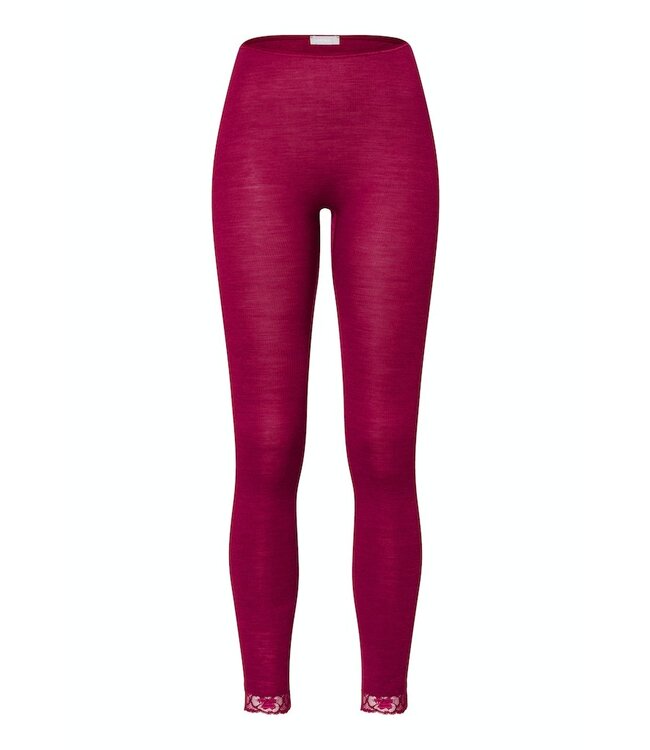 Hanro Woolen Lace Leggings Intense Garnet (070969)