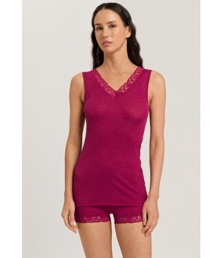 Woolen Lace Tank Top Intense Garnet