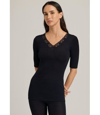 Woolen Lace Shirt Black  (NEW TREND)