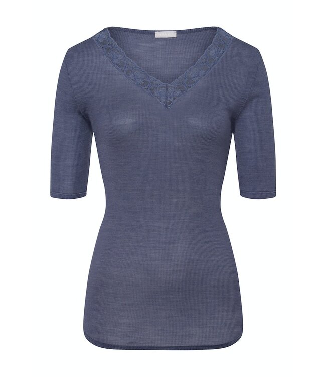 Hanro Woolen Lace Shirt Nightshade (070972)