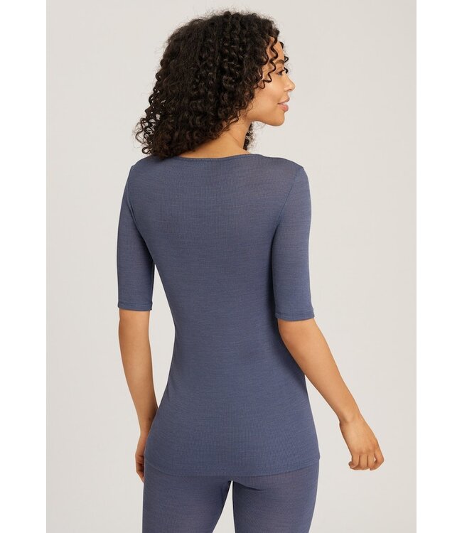 Hanro Woolen Lace Shirt Nightshade (070972)