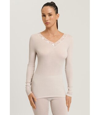 Woolen Lace Long Sleeve Shirt Pumice