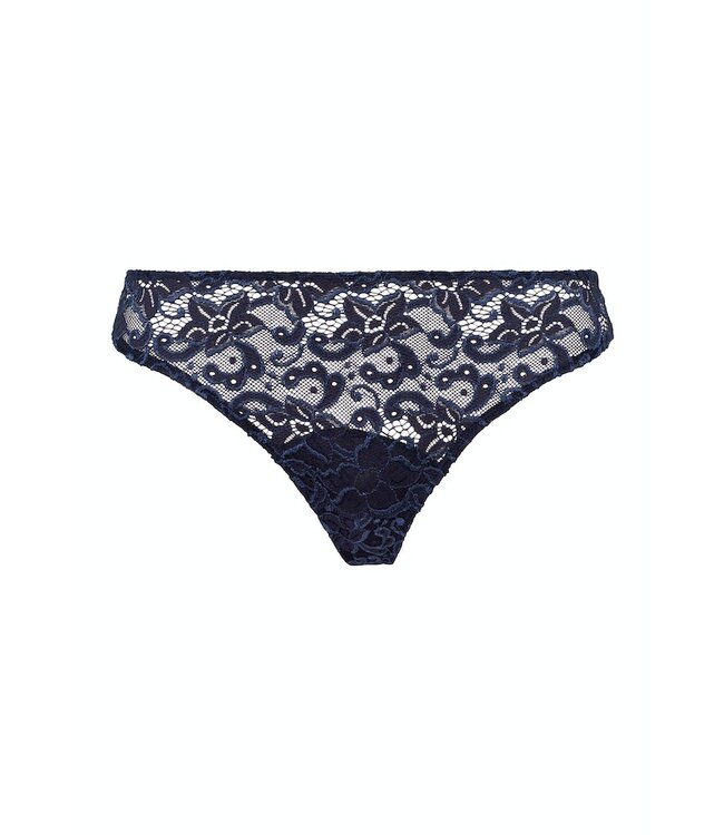 Hanro Moments Thong Deep Navy (071507)