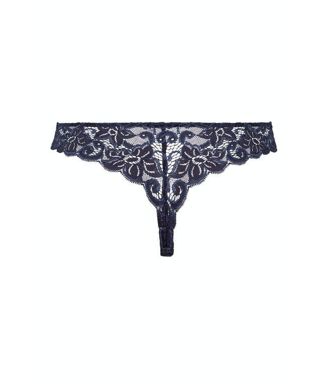 Hanro Moments Thong Deep Navy (071507)