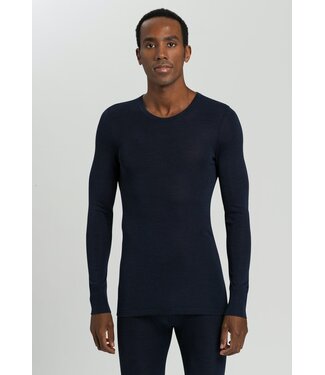 Woolen Silk Long Sleeve Deep Navy