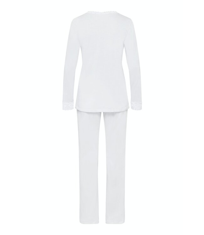 Hanro Moments Long Sleeve Pajama White (077041)