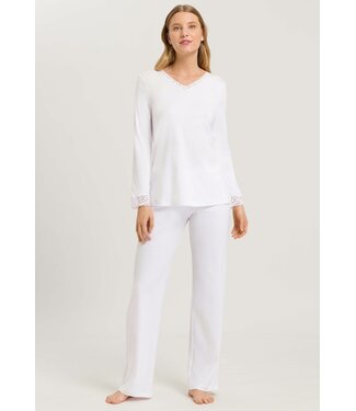 Hanro Moments Long Sleeve Pajama White (NEW BASIC)