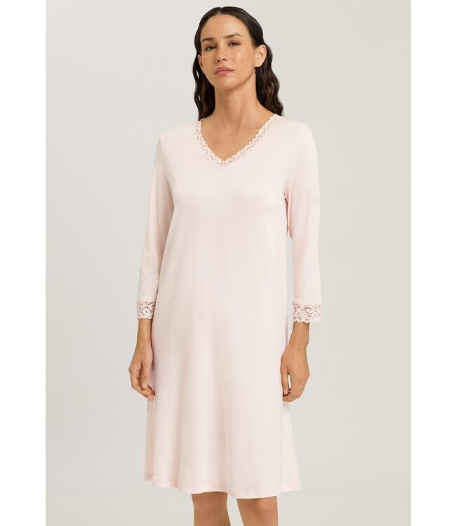 Hanro Moments 3/4 Sleeve Nightdress Chrystal Pink (NEW BASIC)
