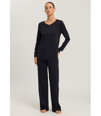 Hanro Moments Long Sleeve Pajama Black (NEW BASIC)