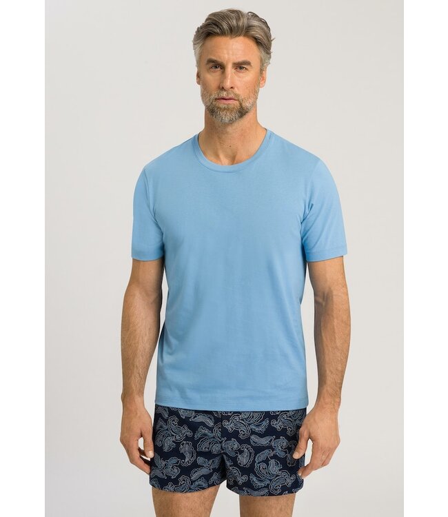 Hanro Living Shirts  Short Sleeve Shirt Bonnie Blue (SALE)