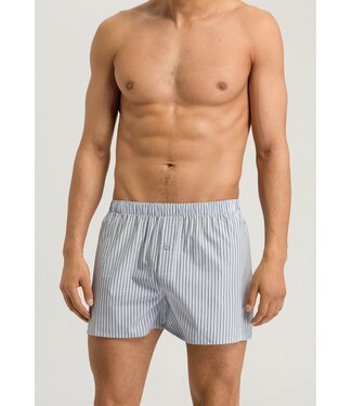 Hanro Fancy Woven Boxer Light Grey Stripe (NEW BASIC)