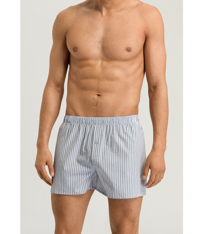 Hanro Fancy Woven Boxer Light Grey Stripe (NEW BASIC)