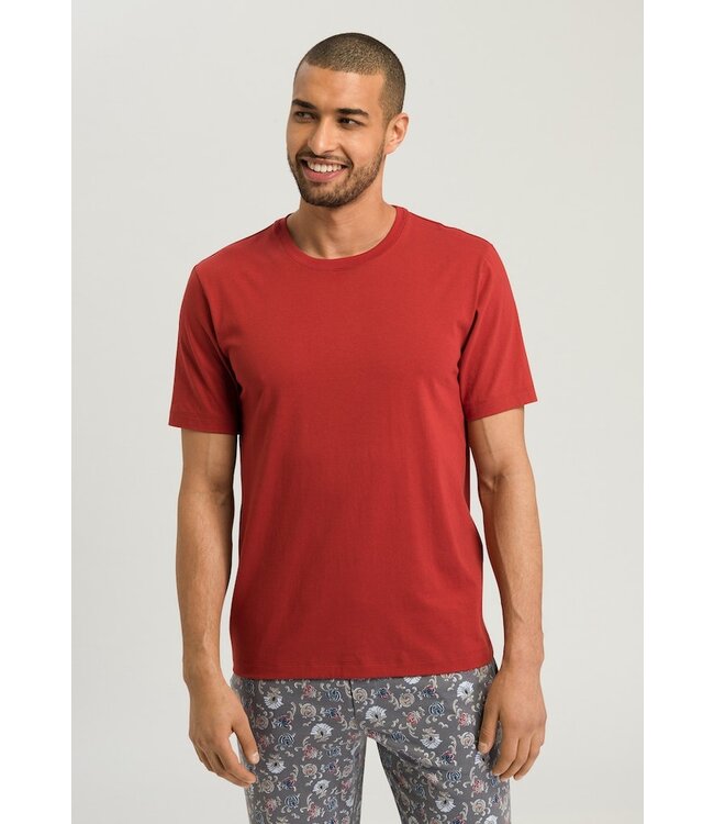 Hanro Living Shirts  Short Sleeve Shirt Red Ochre (SALE)