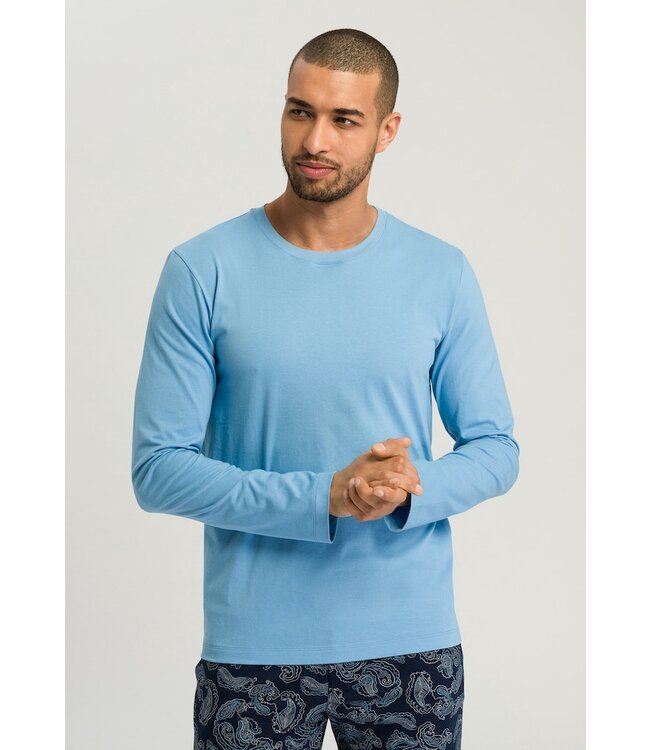 Hanro Living Shirts Long Sleeve Bonnie Blue (075053)