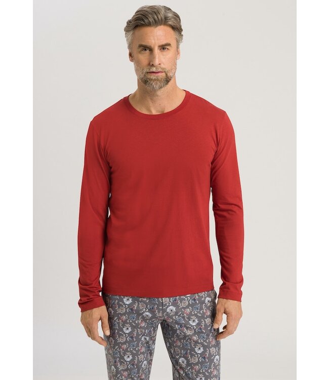 Hanro Living Shirts Long Sleeve Red Ochre (SALE)