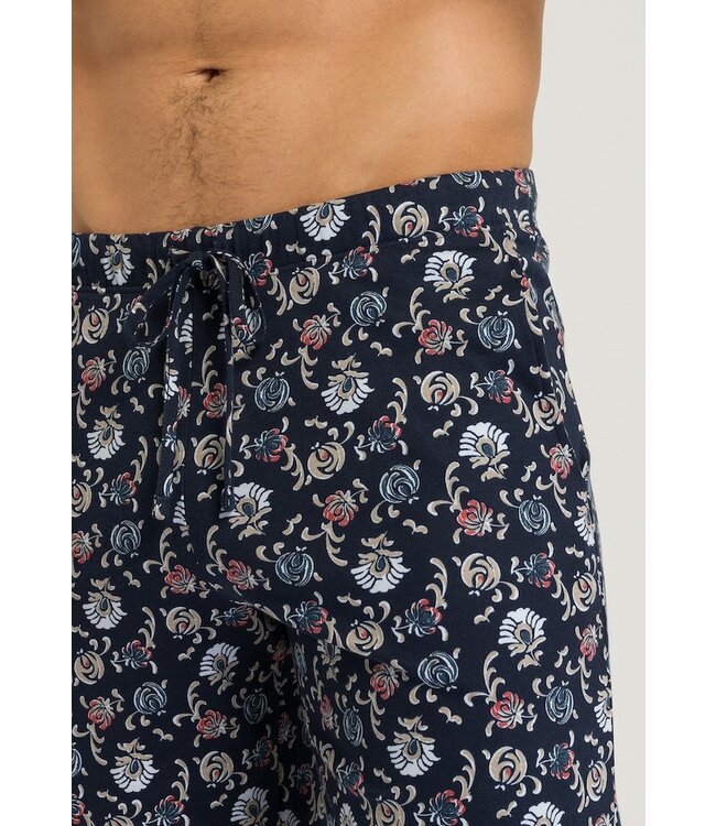 Hanro Night & Day Short Pants Navy Botany Print (075513)