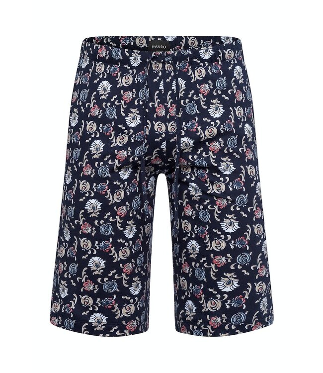 Hanro Night & Day Short Pants Navy Botany Print (075513)