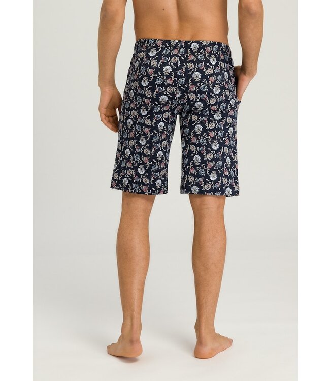 Hanro Night & Day Short Pants Navy Botany Print (075513)