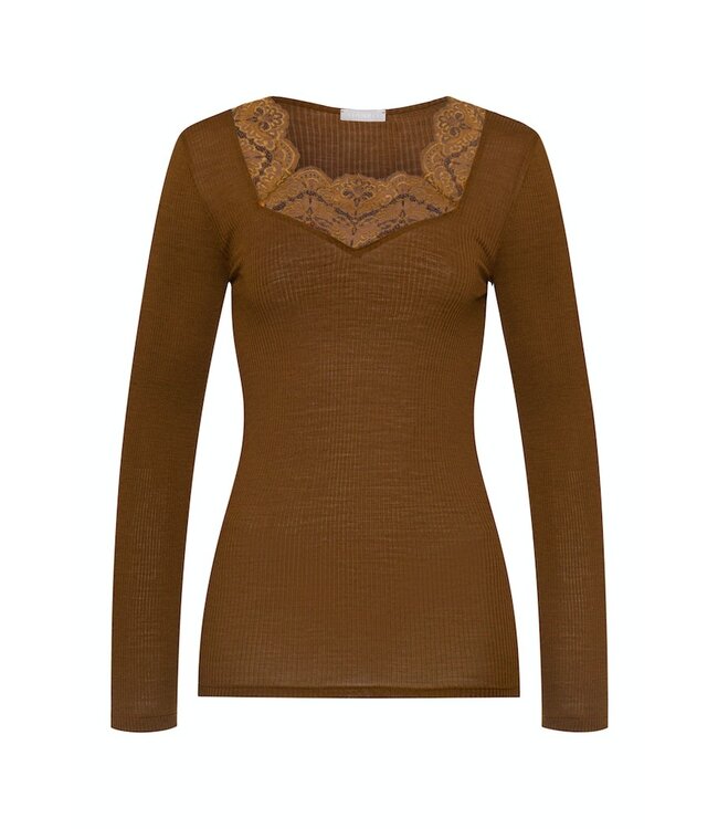 Hanro Ellis Long Sleeve Shirt Gingerbread (070966)